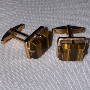 Vintage Tiger’s Eye Cufflinks